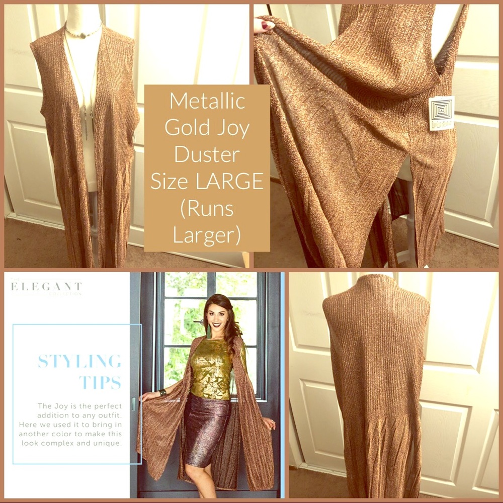 ♦️SOLD EBAY!♦️BOHO Elegant Joy Metallic Gold Large - Picture 1 of 8